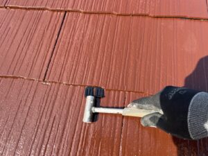 屋根塗装　タスペーサー設置