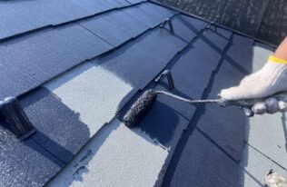 屋根中塗り　状況