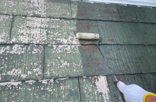 屋根下塗り　状況