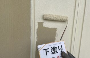 外壁2F　下塗り状況