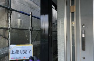 玄関柱　施工完了
