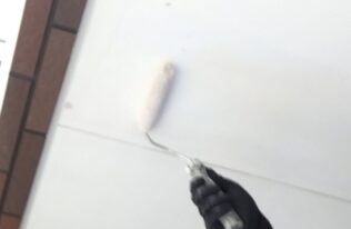 軒天上塗り　状況