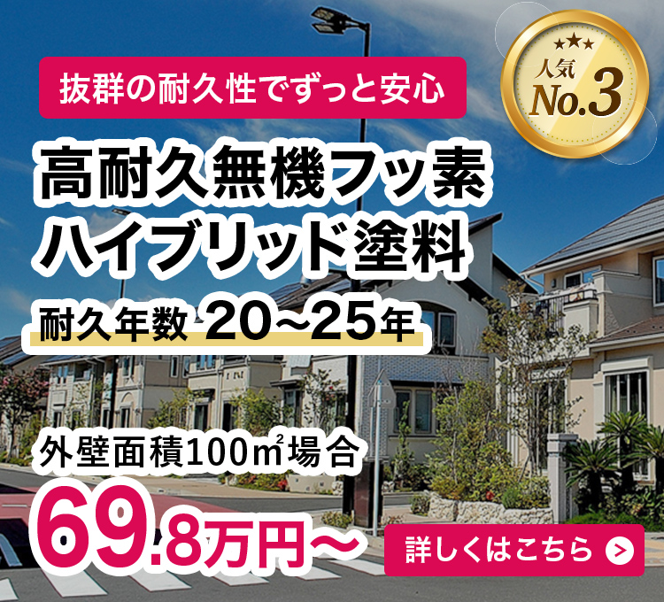 高耐久無機フッ素ハイブリッド塗装 69.8万円