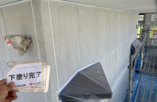 外壁　下塗り完了