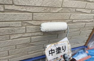 外壁②　中塗り状況