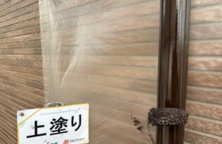 雨樋　上塗り状況