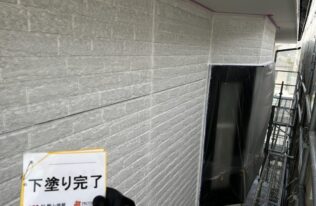 外壁　下塗り完了