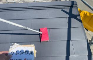 屋根　ケレン作業状況