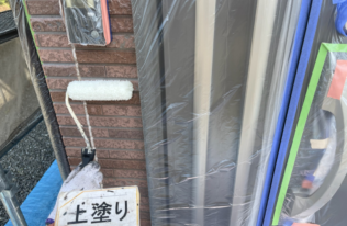 外壁　上塗り状況