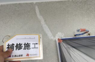 外壁　補修施工完了