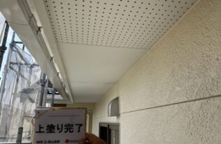 軒天　上塗り完了