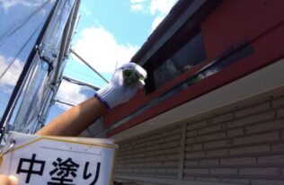 破風中塗り　状況