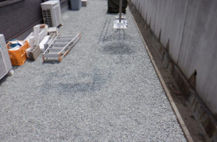砕石敷き工事　施工完了