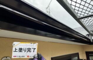 軒樋塗装　施工完了