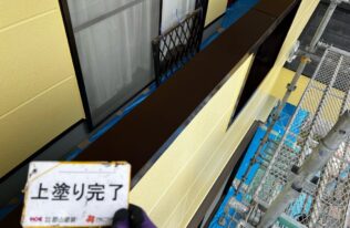笠木塗装　施工完了