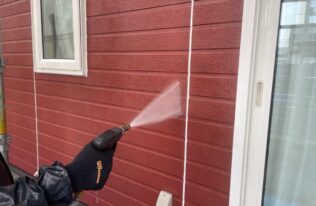 外壁高圧洗浄　状況