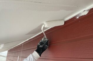 軒天中塗り　状況