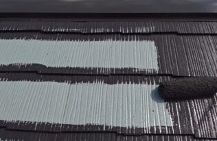 屋根中塗り　状況