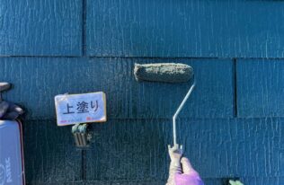 屋根上塗り　状況