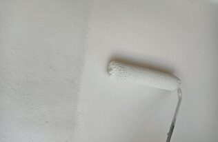 軒天上塗り　状況