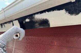 破風中塗り　状況