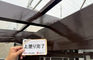 木部塗装　施工完了
