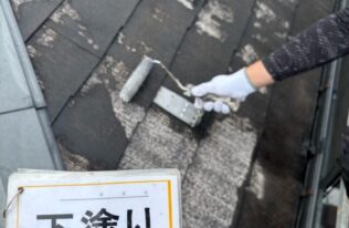 屋根下塗り　状況