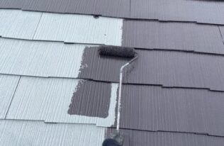 屋根中塗り　状況