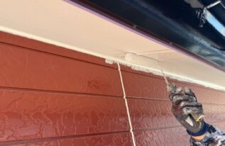 軒天上塗り　状況