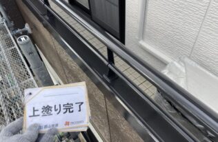 笠木塗装　施工完了
