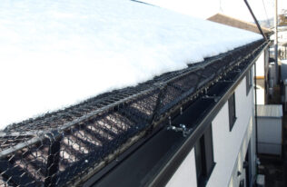 落雪防止ネット　設置完了