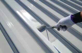 屋根中塗り　状況