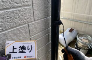 竪樋塗装　状況