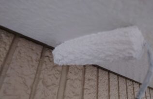 軒天上塗り　状況