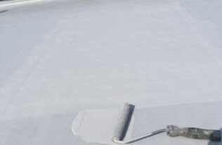 防水上塗り　状況