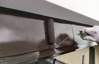 破風中塗り　状況