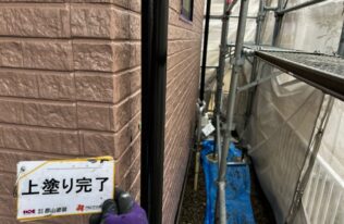 外壁塗装の施工完了です。