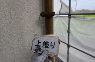 竪樋　上塗り