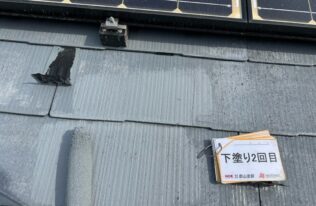 屋根の下塗り2回目状況です。