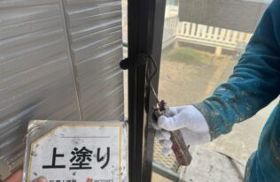 雨樋の塗装状況です。