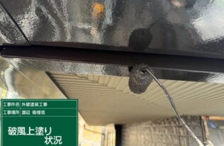 破風の上塗りです。